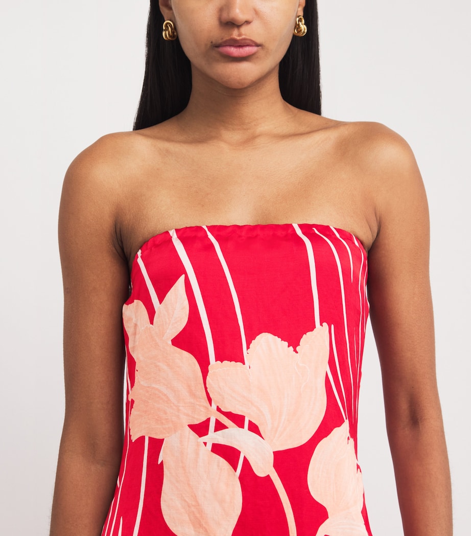 Strapless Tulip Maxi Dress BLUSH/RED Image 4