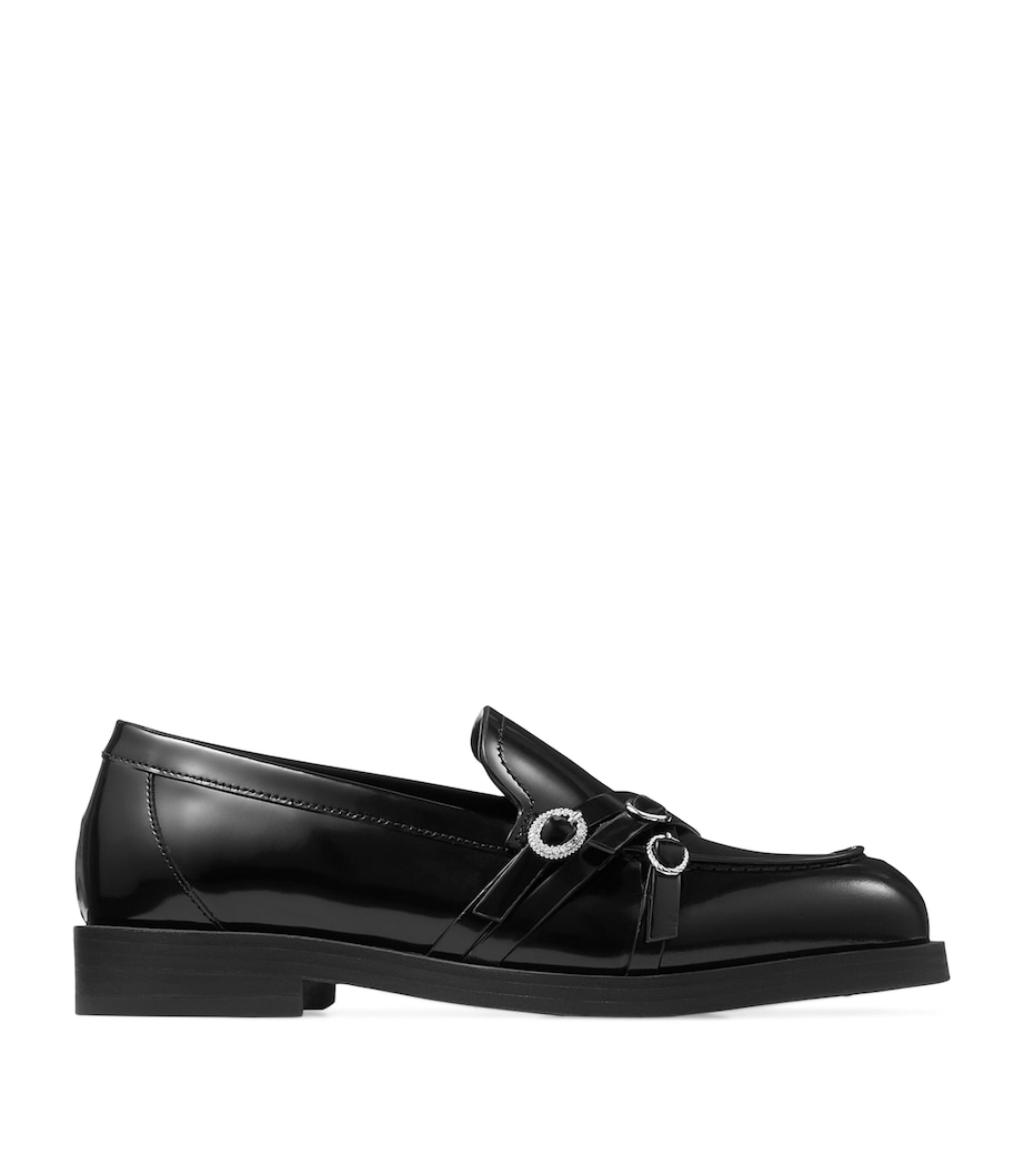 Jimmy Choo Womens Kalia Leather Loafers Black Image 1