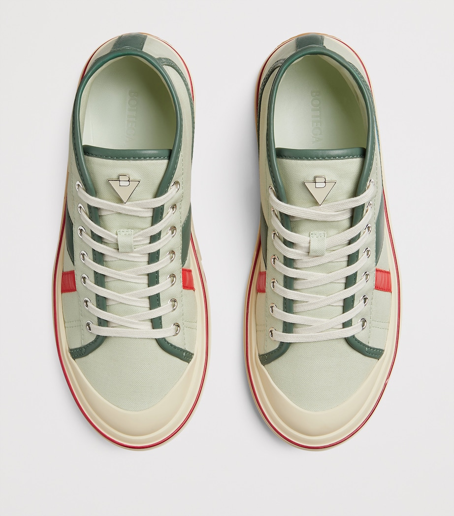 Canvas Leather-Trim Eliot Sneakers 3030 Image 5