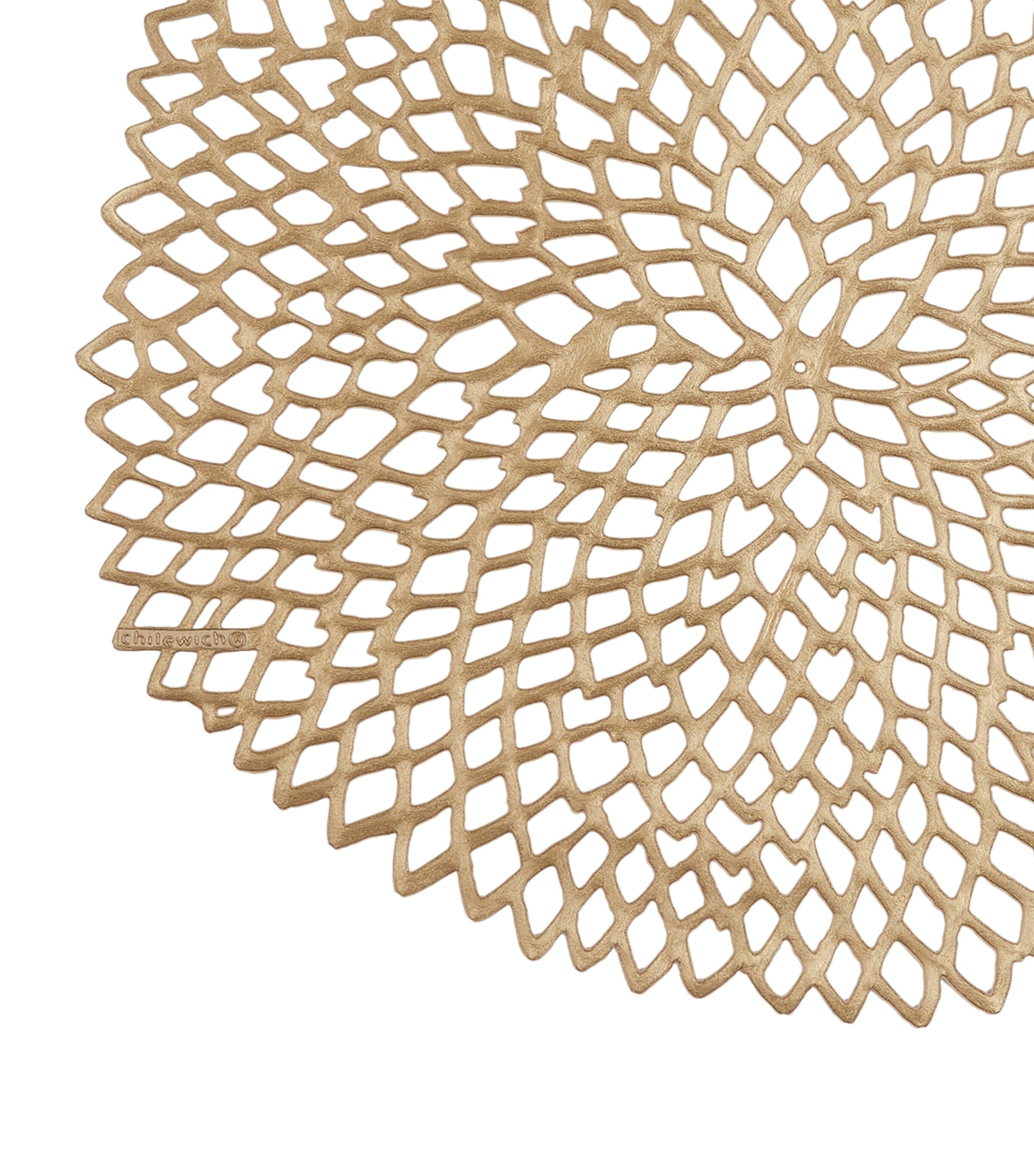 Dahlia Round Placemat (40cm) BROWN Image 2