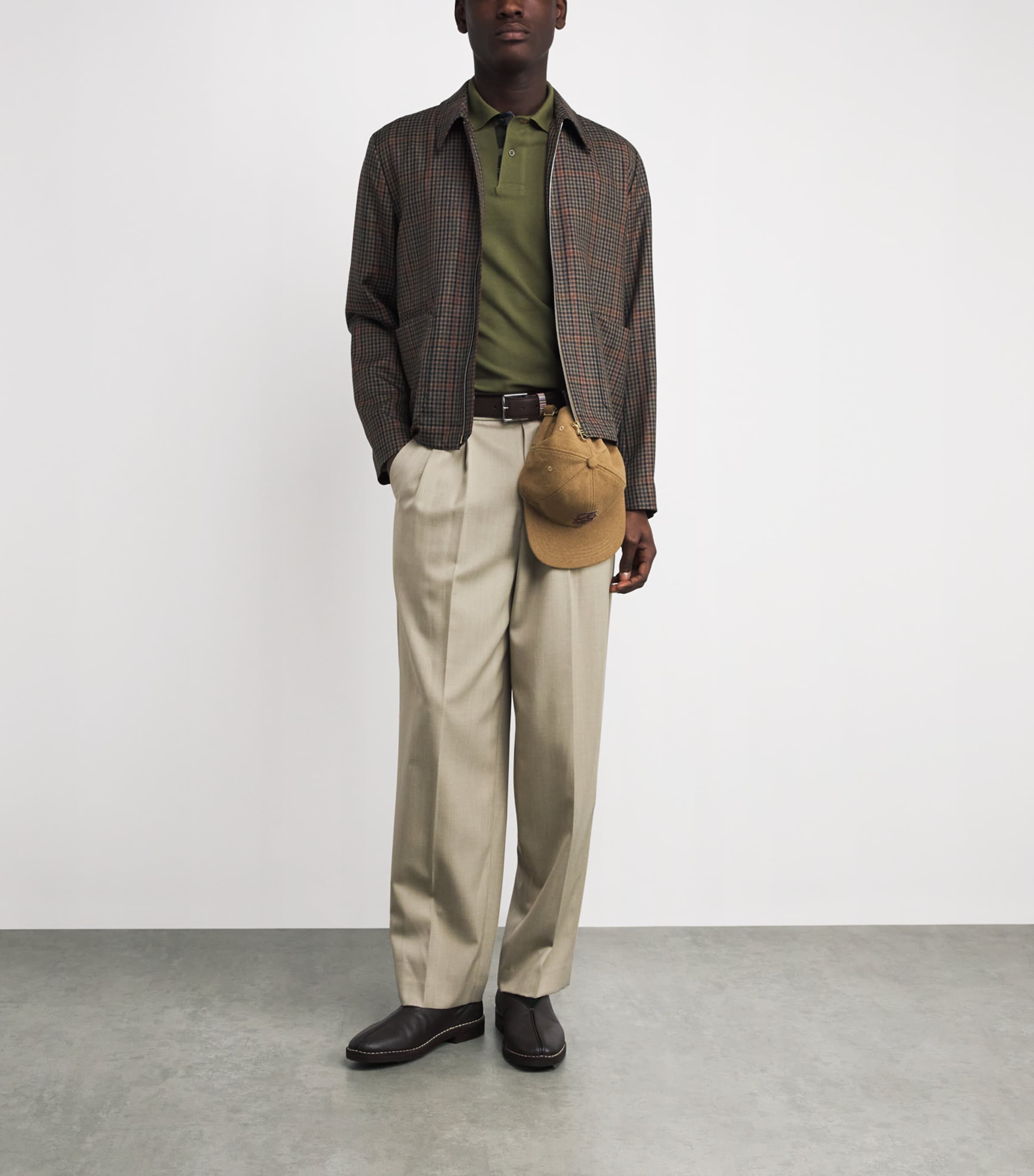 Cotton Tartan Polo Shirt OL95 WINTER MOSS Image 2