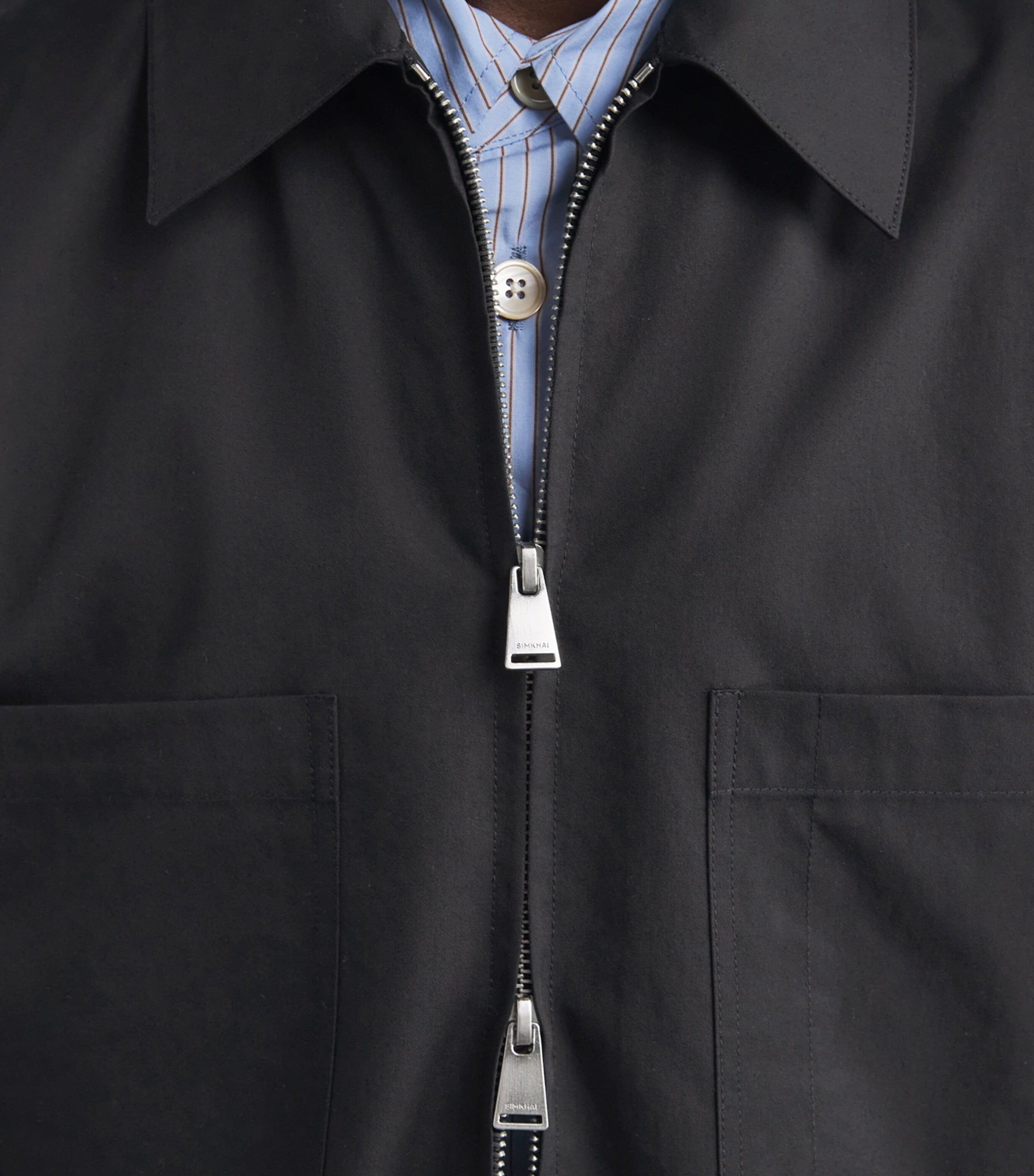 Cotton-Blend Overshirt BLACK Image 6
