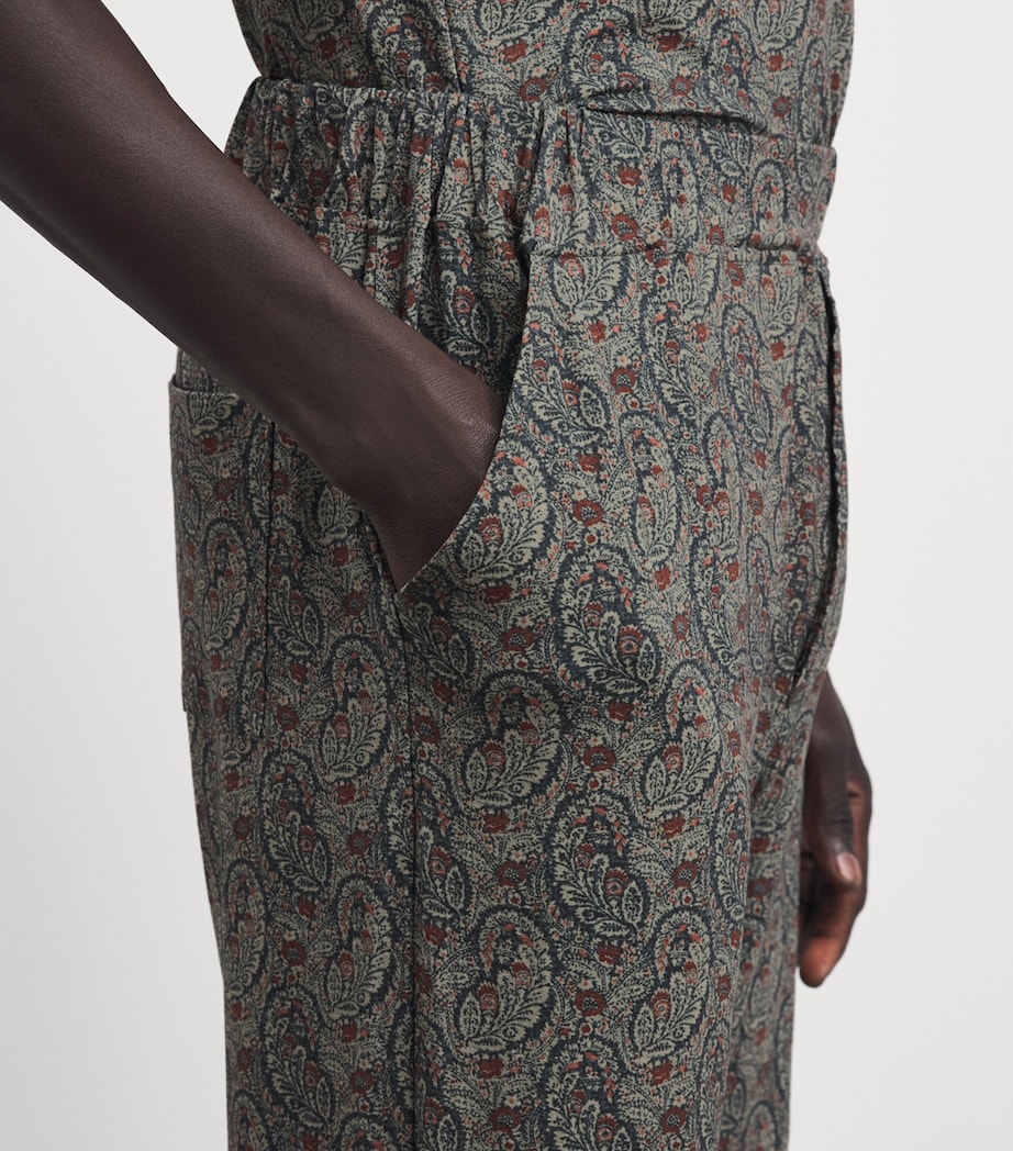 Homebody Mens Stretch-Modal Paisley Pyjama Bottoms Neem Image 3