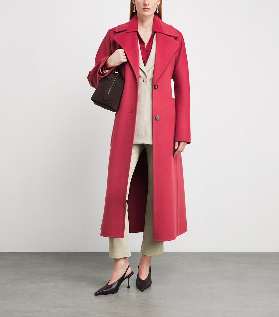 Joseph Womens Wool-Cashmere Spencer Coat Mulberry Image 2