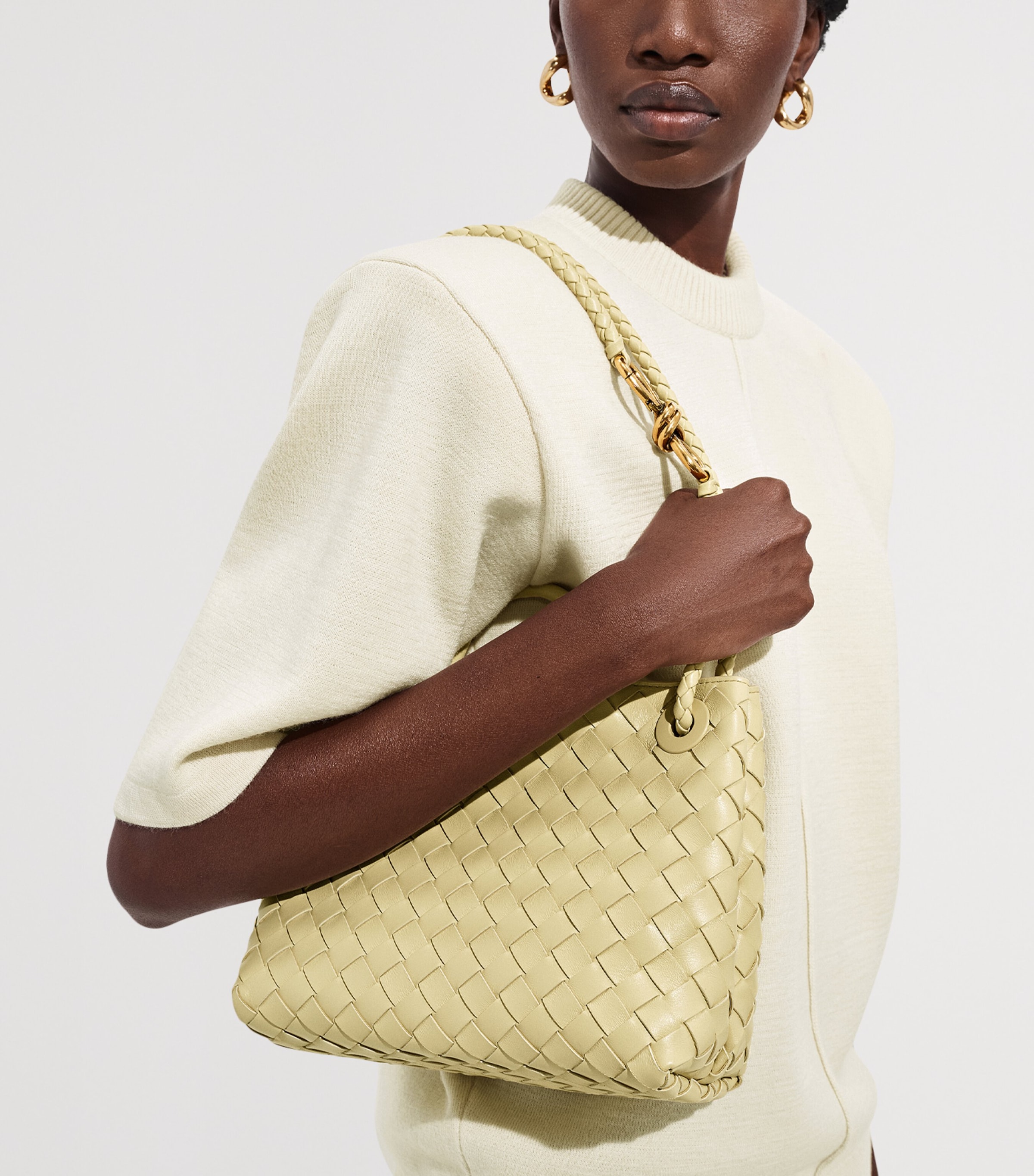 Bottega Veneta Small Leather Andiamo Top-Handle Bag Image 2