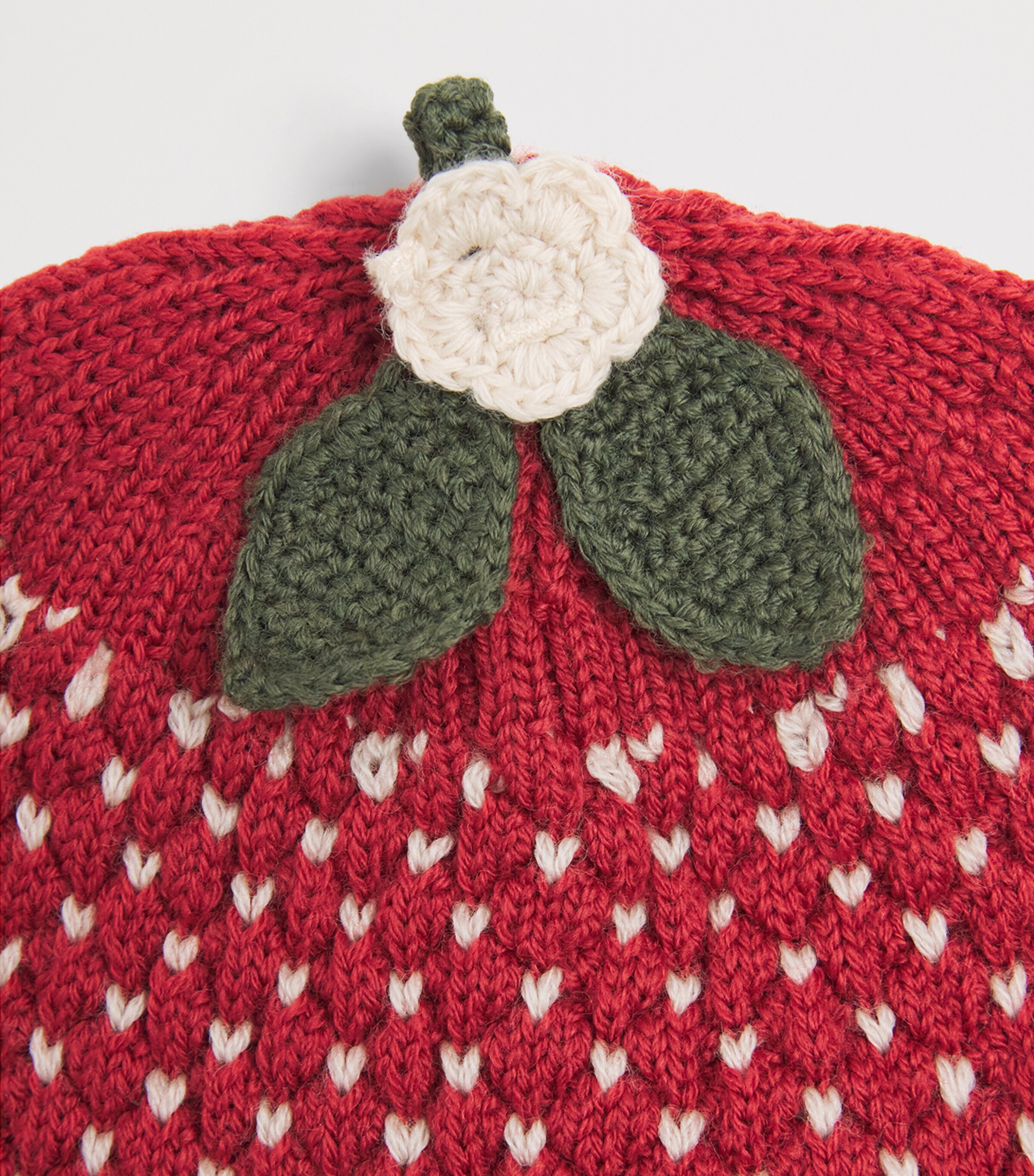 KONGES SLOJD Merino Wool Strawberry Beanie Red Image 3