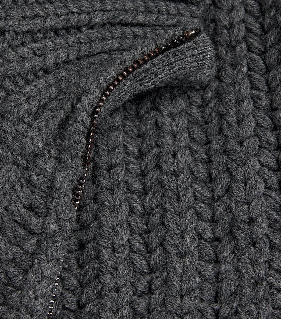 Wool-Cashmere Zip-Up Sweater 13 BLUE Image 5