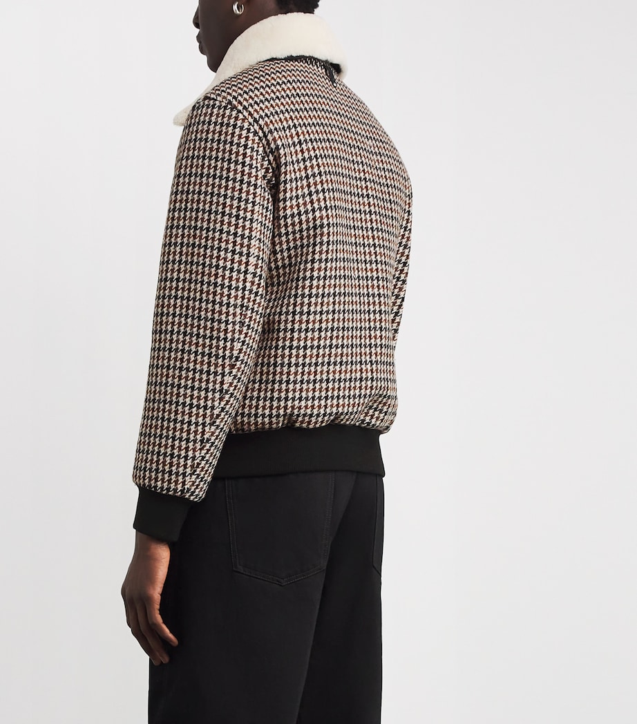 Wool-Blend Houndstooth Rhett-HT Bomber Jacket EARTHBRMLT A Image 4
