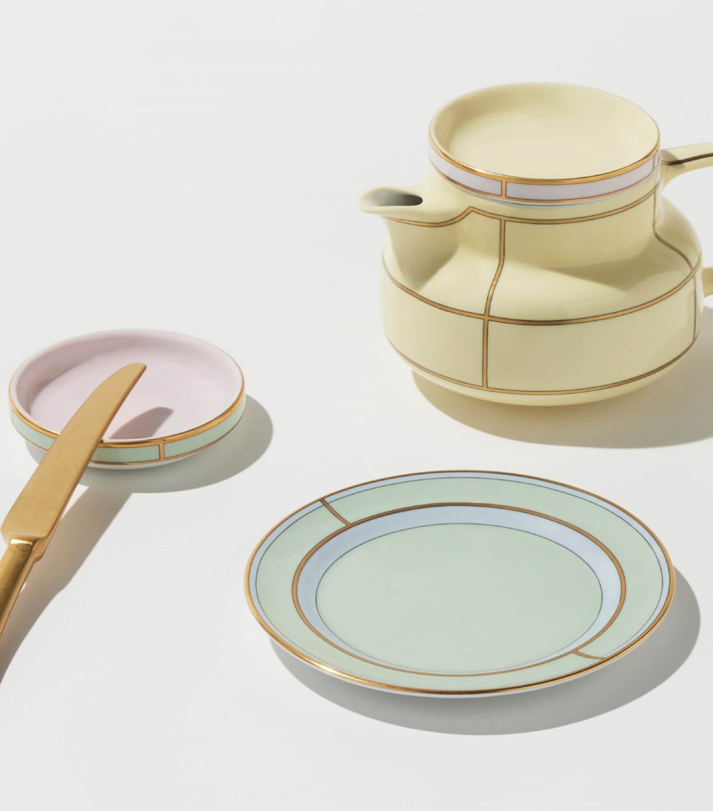 Porcelain Colonna Diva Verde Bread Plate (17cm) G00134900 Image 2