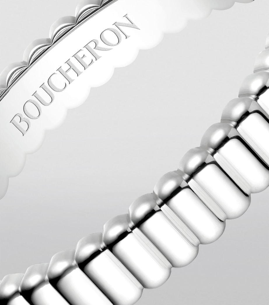 White Gold Grosgrain Wedding Band WHITE GOLD Image 3