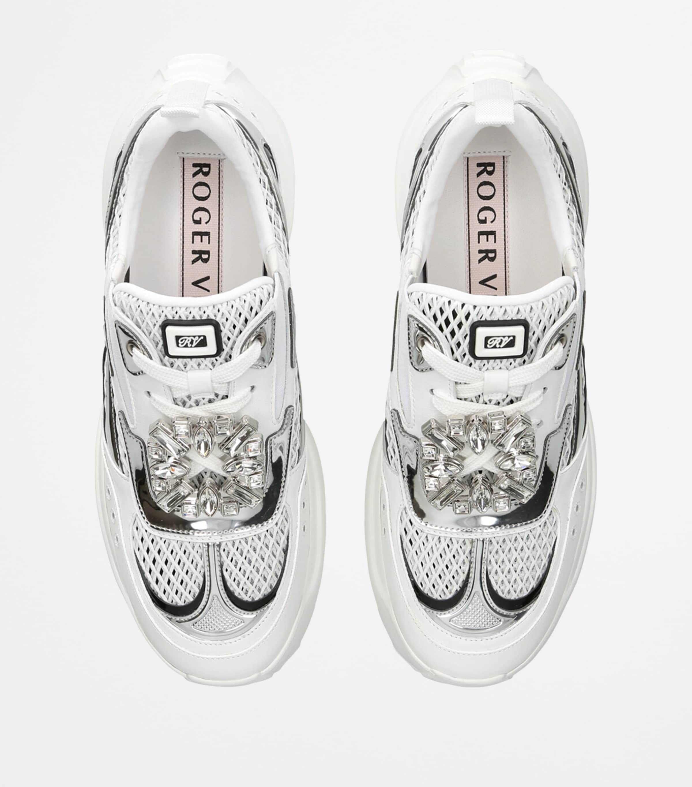 スニーカー Roger Vivier Sneaker Motor Run Roger Vivier Viv Run Strass Buckle Runner Sneakers | Neiman
