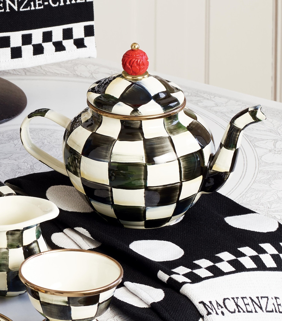 Courtly Check Teapot BLACK Image 3