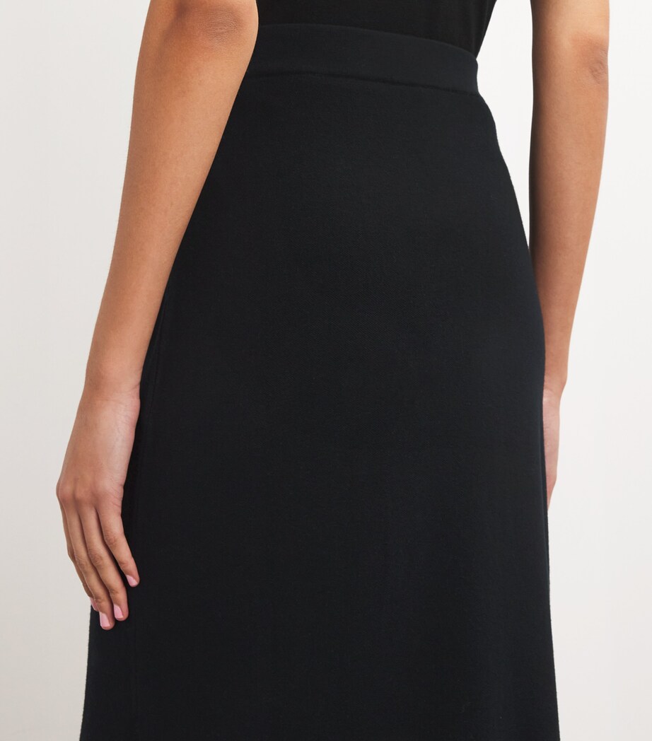 Weekend Max Mara Womens Knitted Midi Skirt Black Image 6