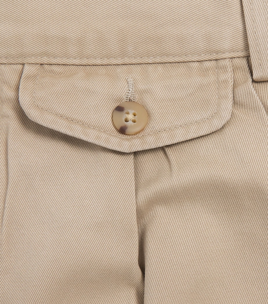 Cotton Pleated Whitman Chinos KHAKI Image 5