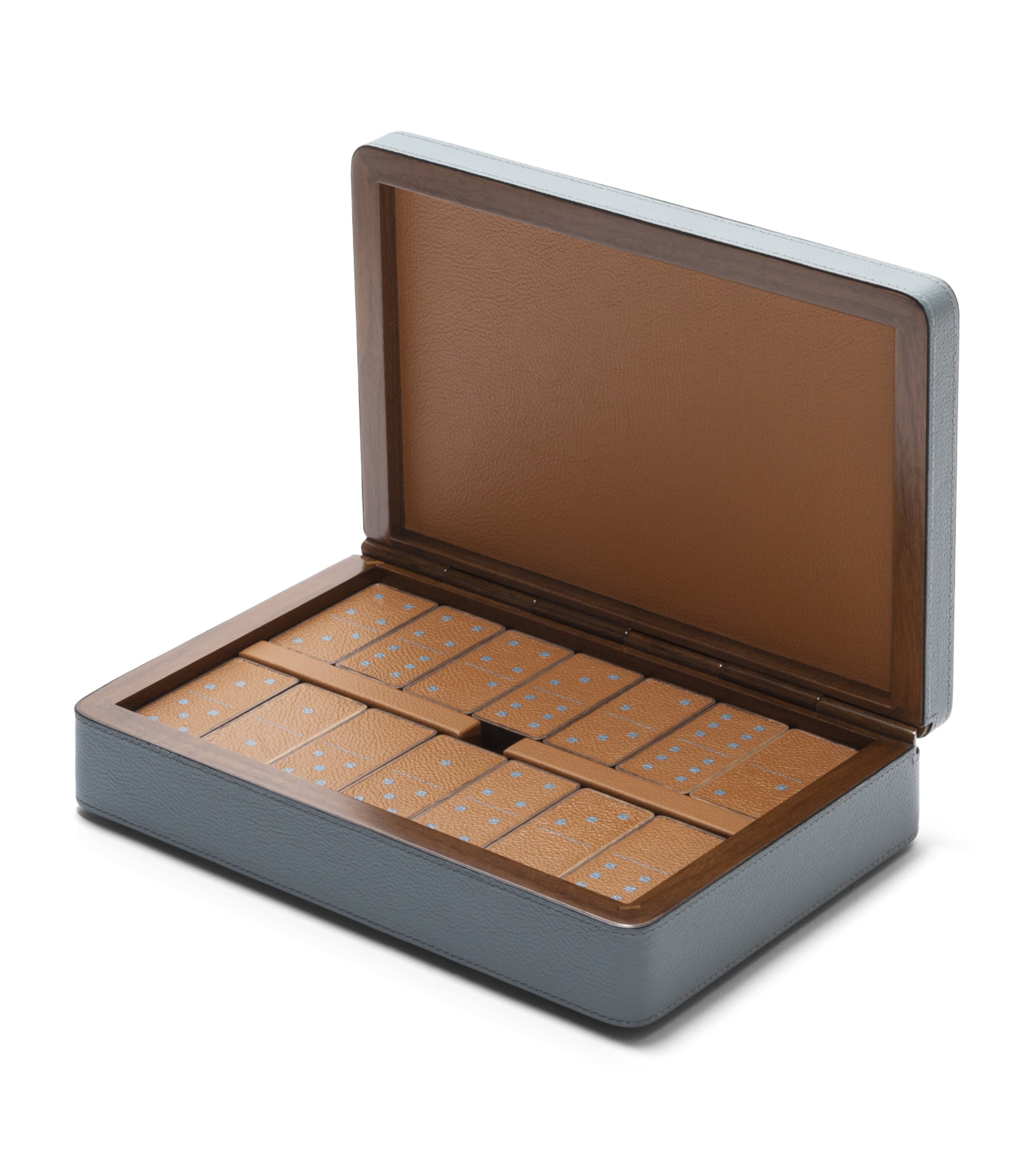 Poltrona Frau Leather Dominoes Set Blue India Image 1