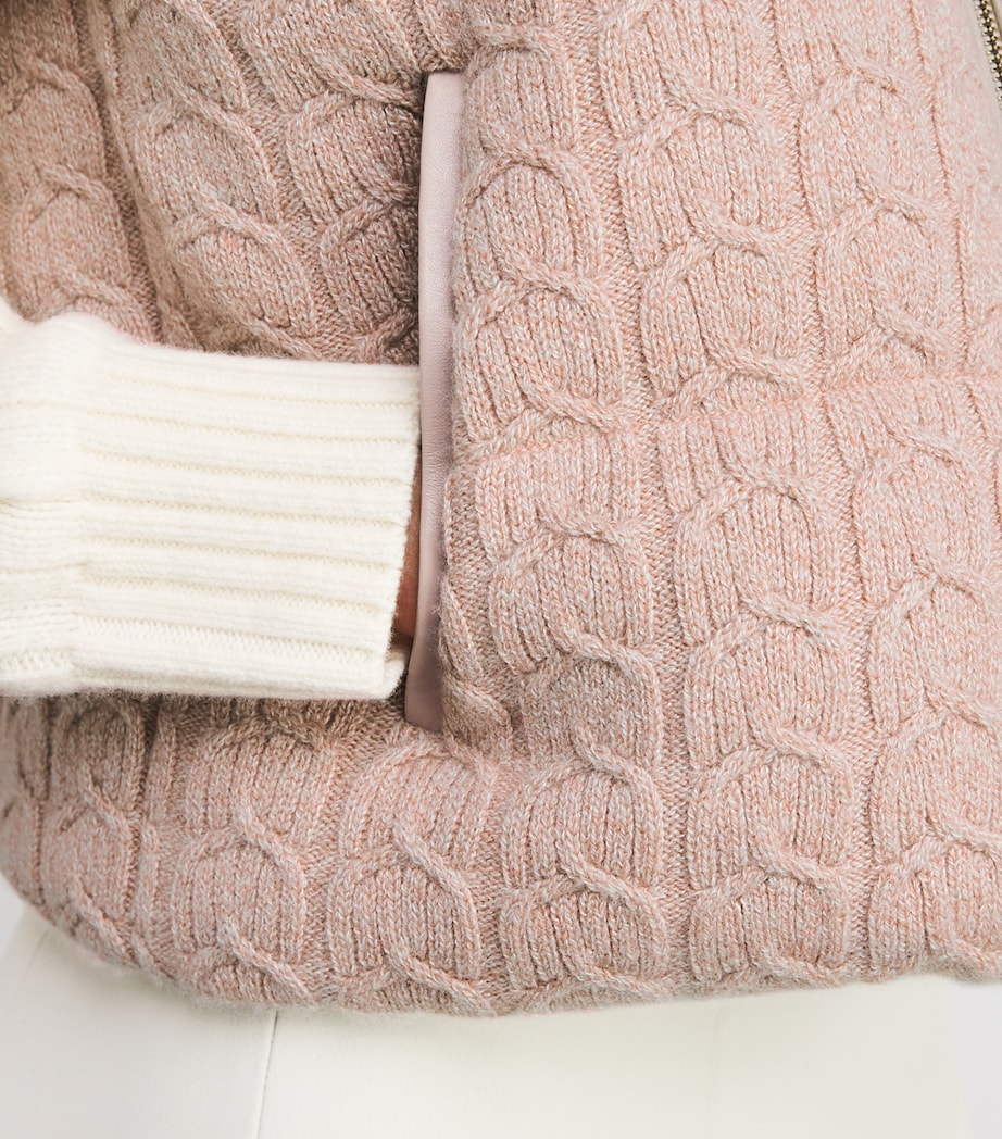 Cashmere Quilted Gilet P06PINK - ROSE' Image 6