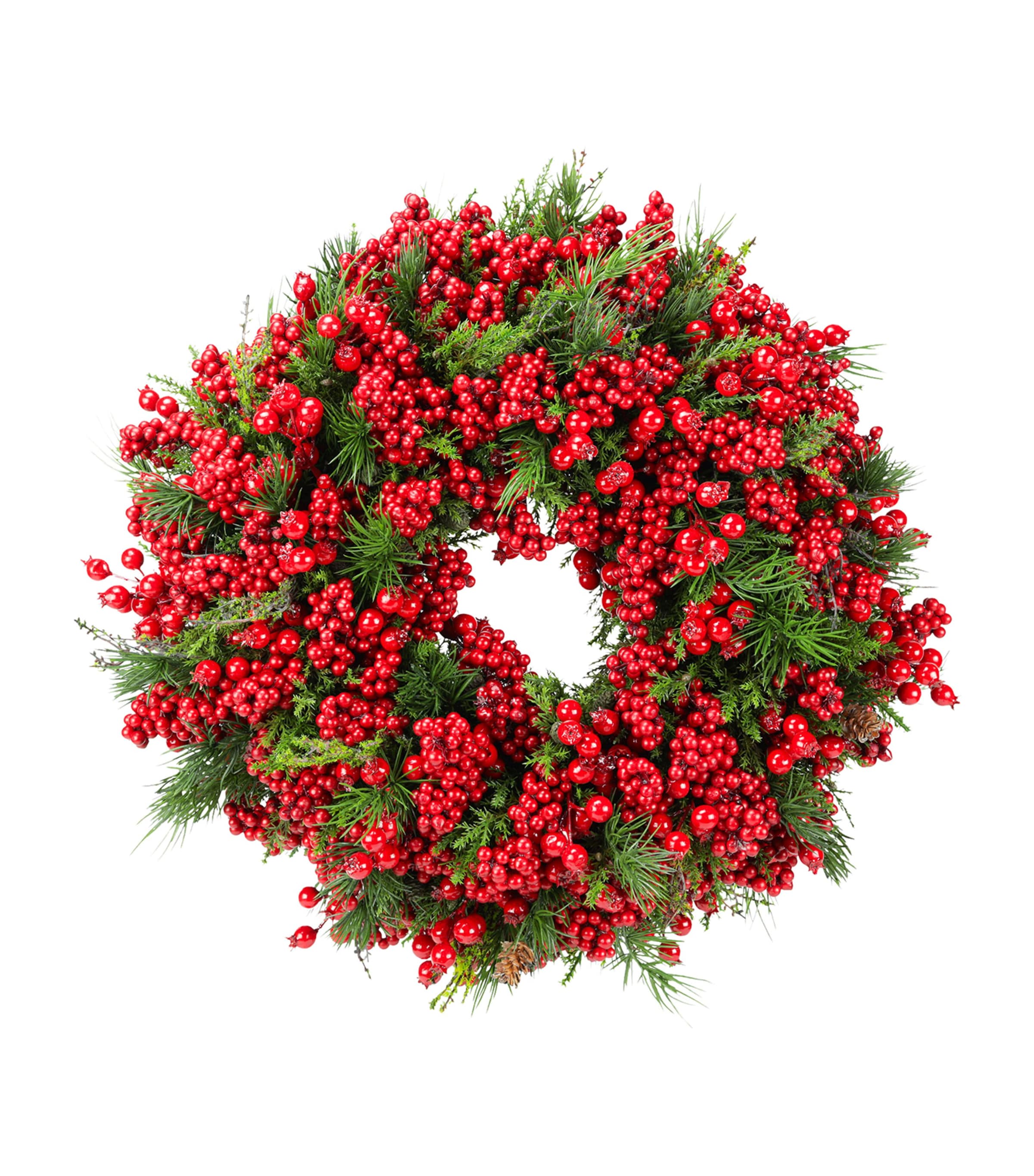 Edelpink & Goldgrün Red Berries Wreath Green/red Image 1