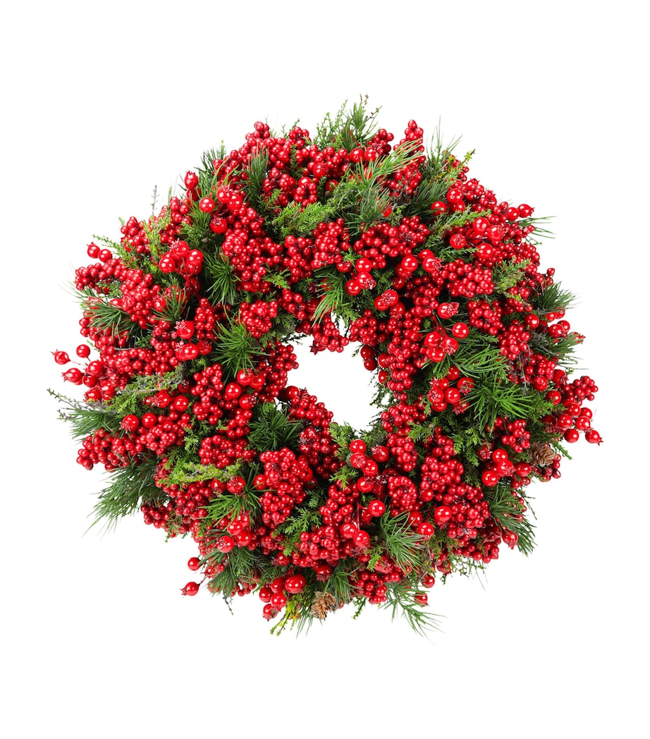 Edelpink & Goldgrün Red Berries Wreath Green/red Image 1