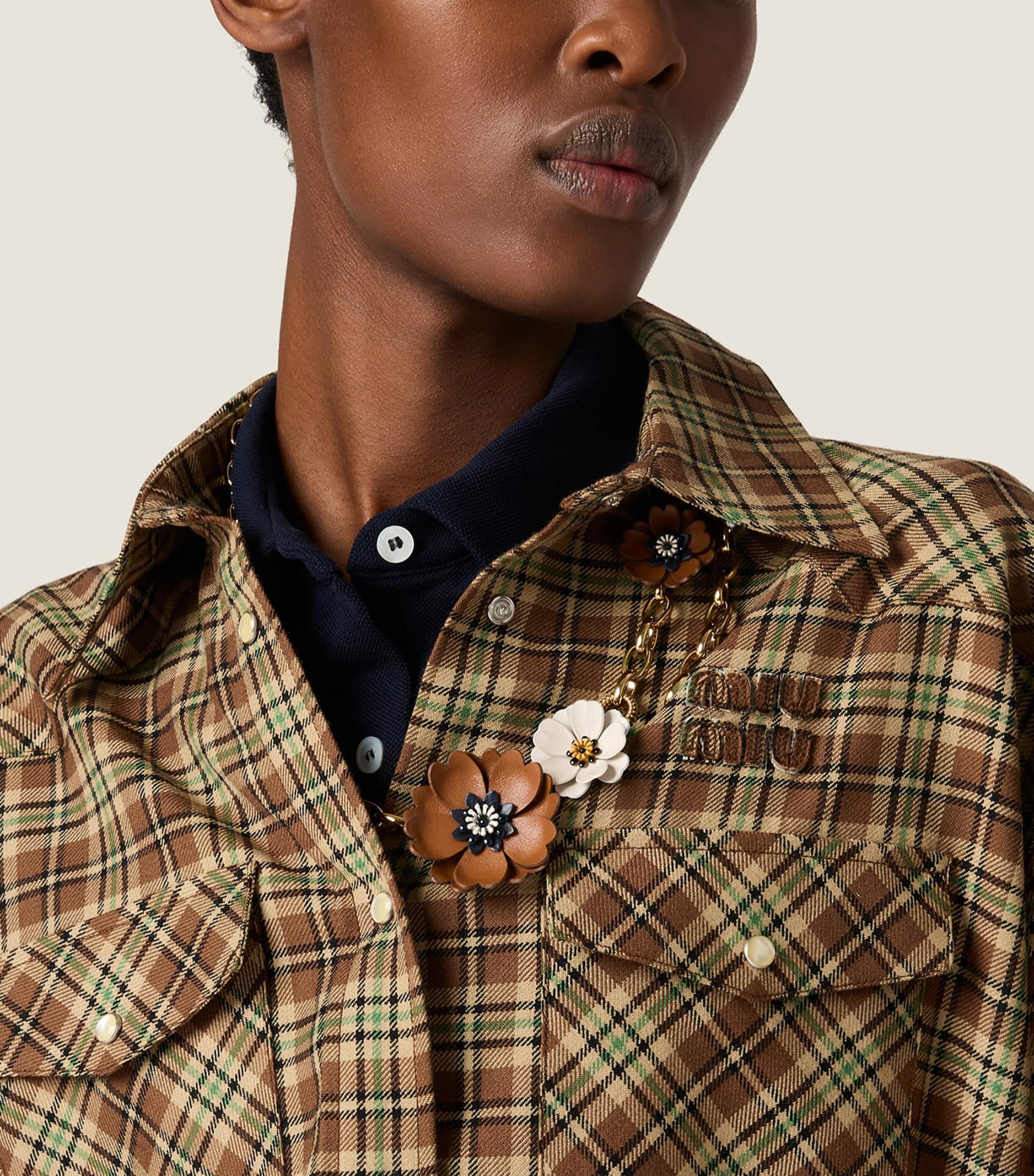 Fleece Plaid Shirt F0C59 Image 4