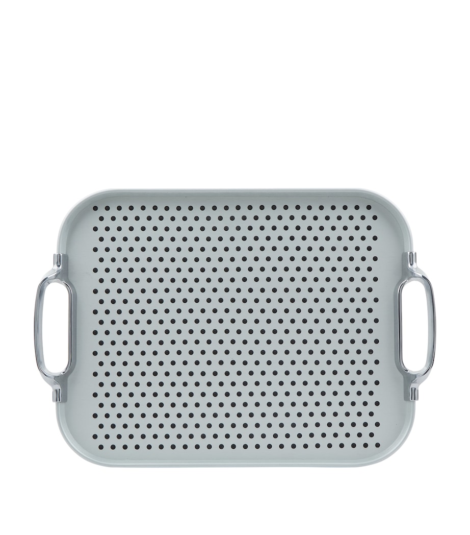 Rubber Grip Cut Out Handle Tray SILVER Image 2