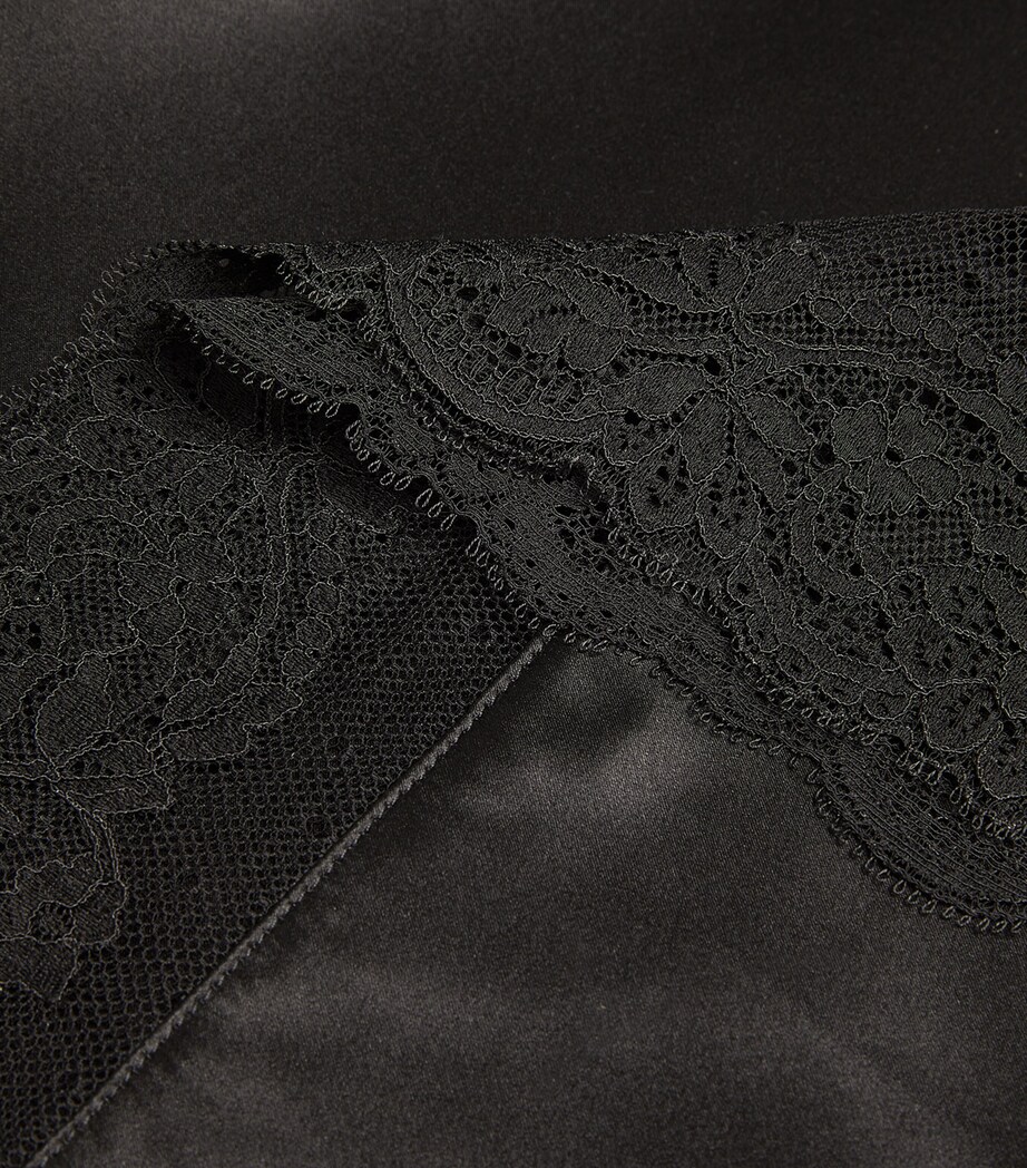 Coco De Mer Womens Silk Slip Nightie Black Image 4