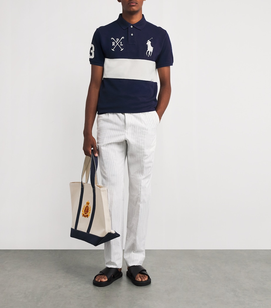 Cotton Big Polo Pony Polo Shirt NAVY Image 2