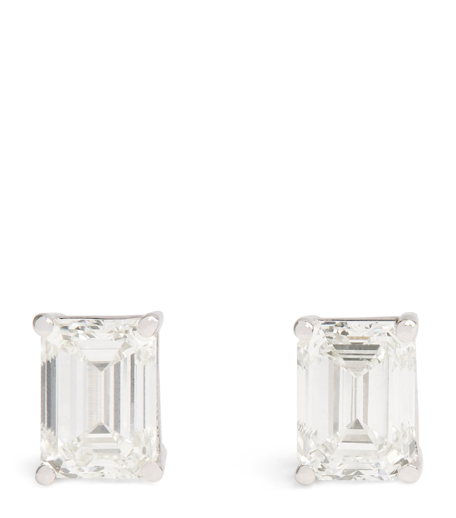 White Gold and Diamond Stud Earrings (1.50ctw) WHITE GOLD Image 1