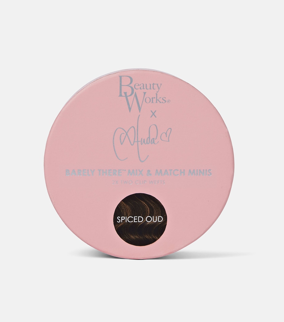 Beauty Works x Huda BARELY THERE Mix & Match Minis Clip-In Hair Extensions (20") RAVEN Image 3