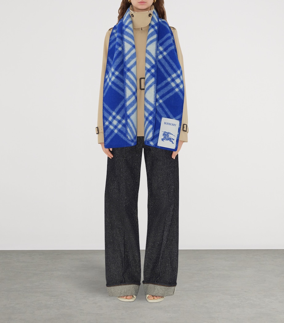 Wool Check Scarf KNIGHT Image 5