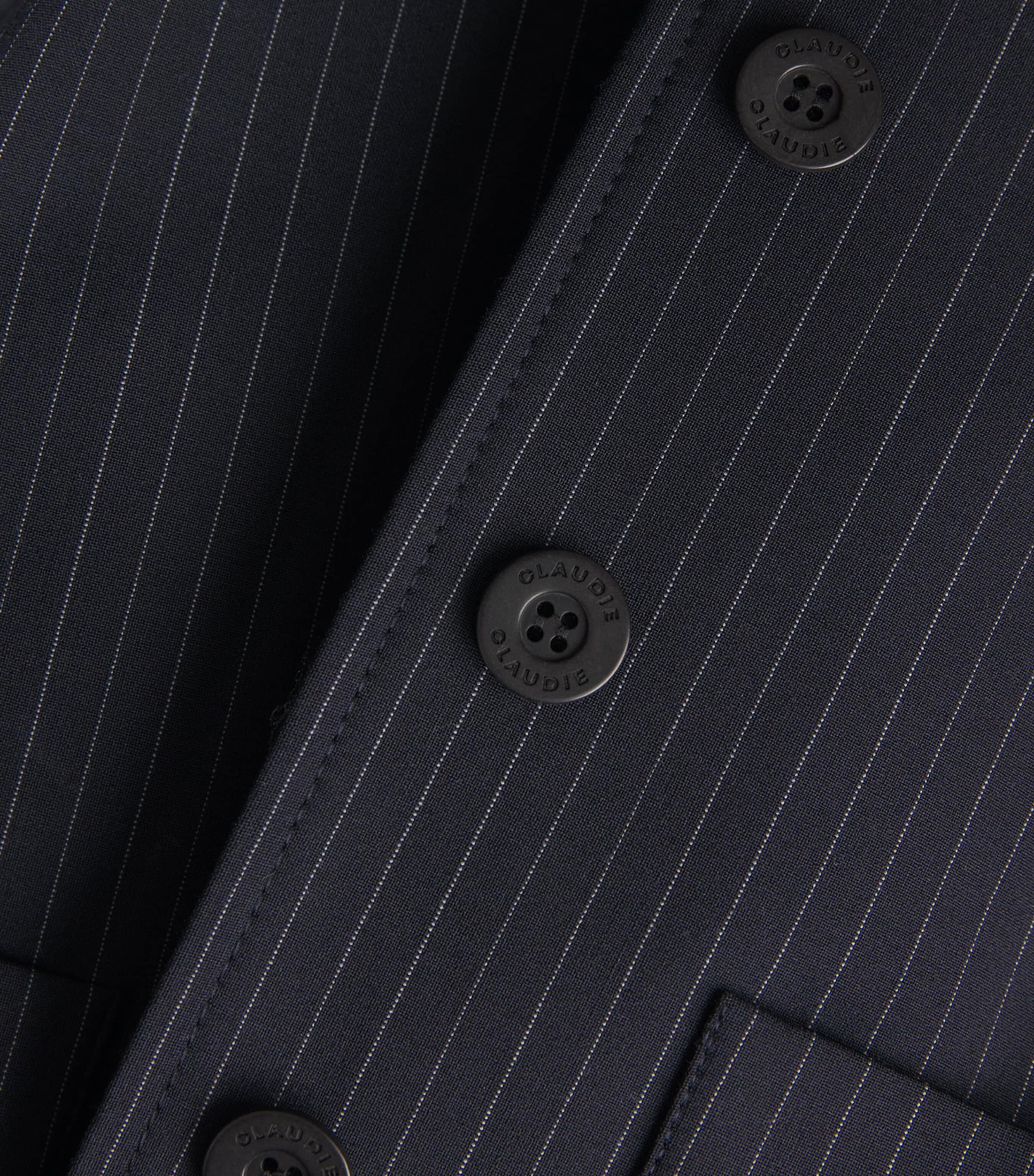 Wool-Blend Stripe Blazer DUAL-COLOR Image 5