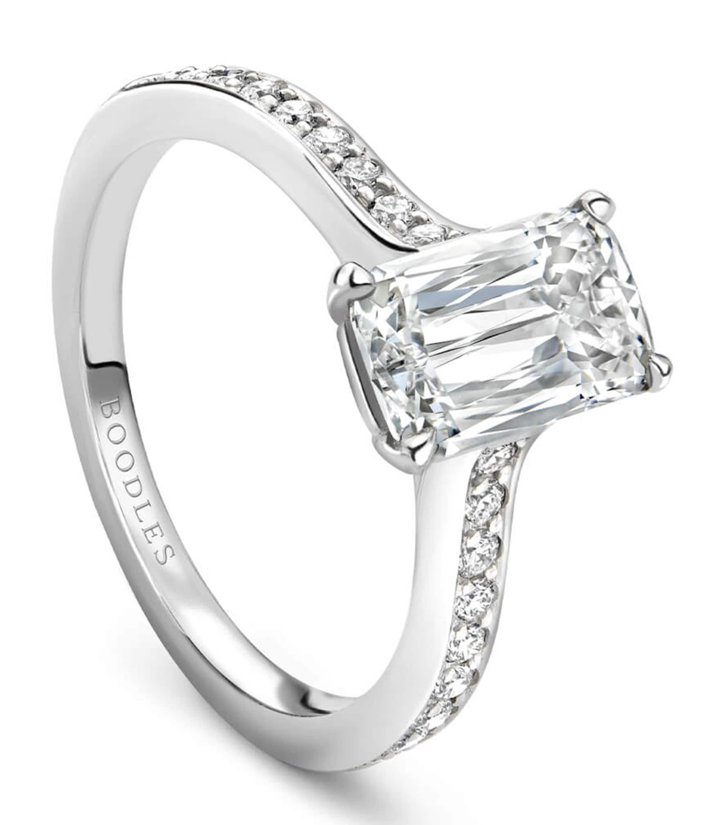 Boodles Platinum And Diamond Harmony Ring In Silver