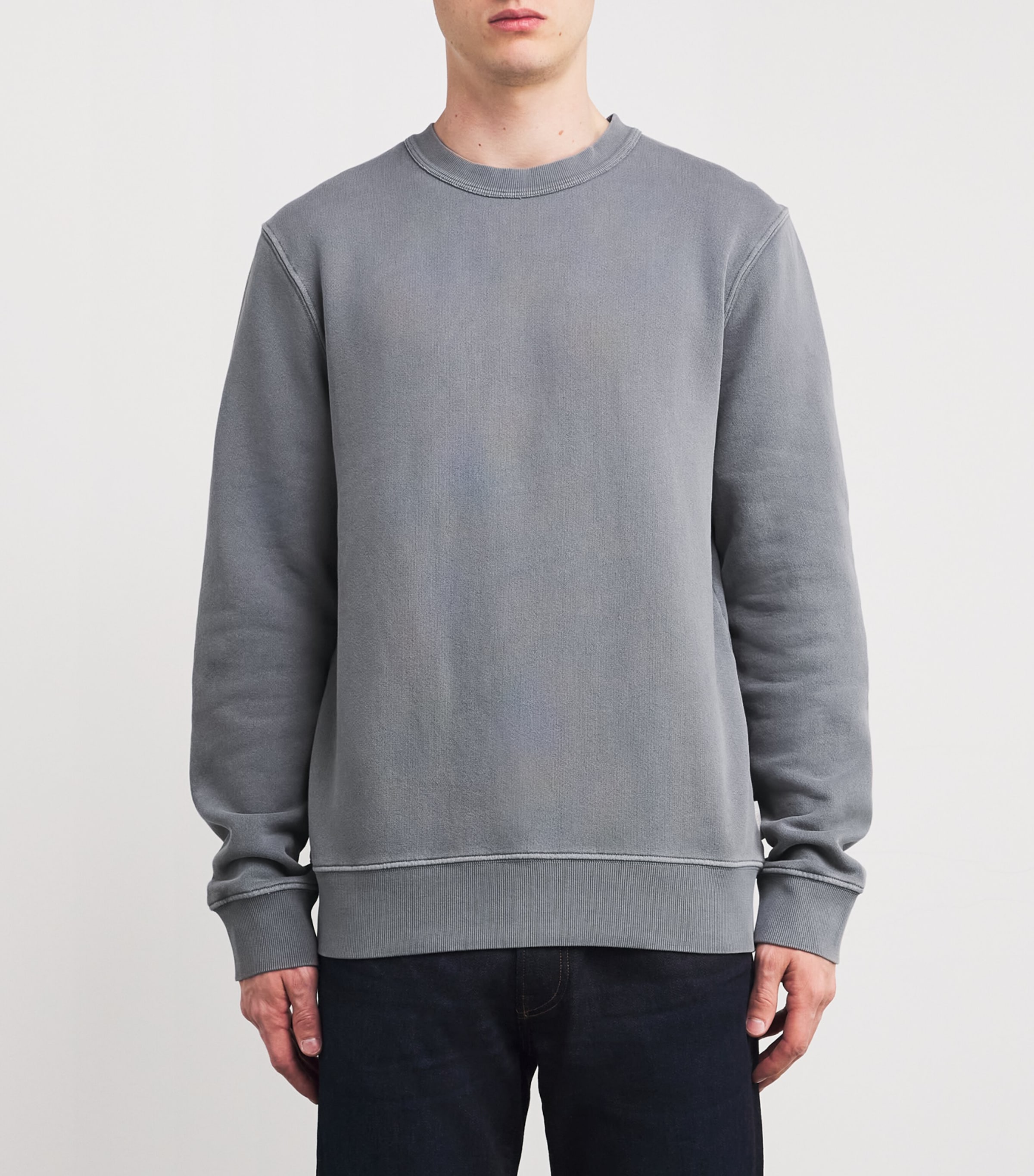 Cotton-Blend Vintage Sweatshirt HERON GREY Image 3