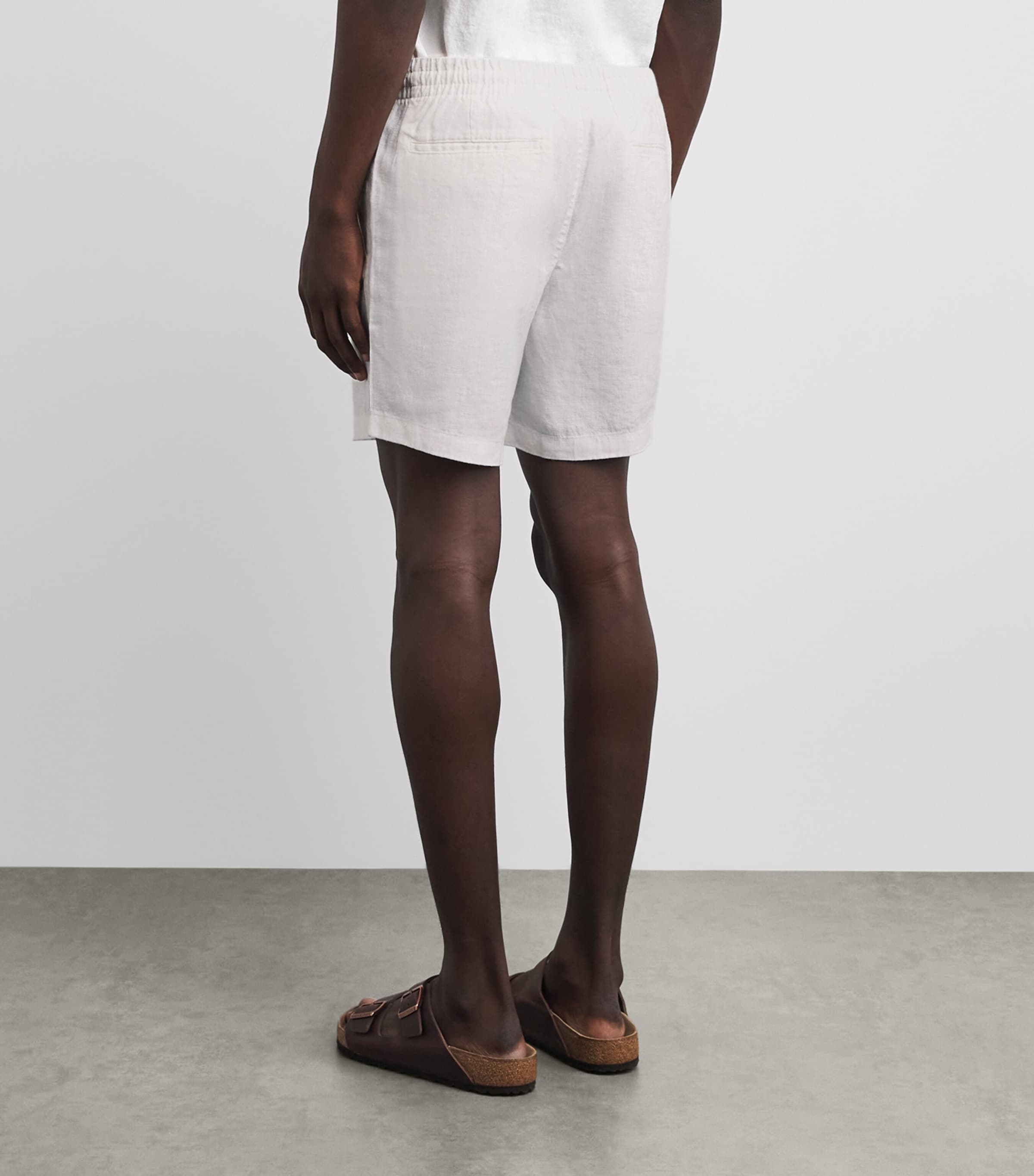 Polo Ralph Lauren Mens Linen Prepster Shorts White Image 5