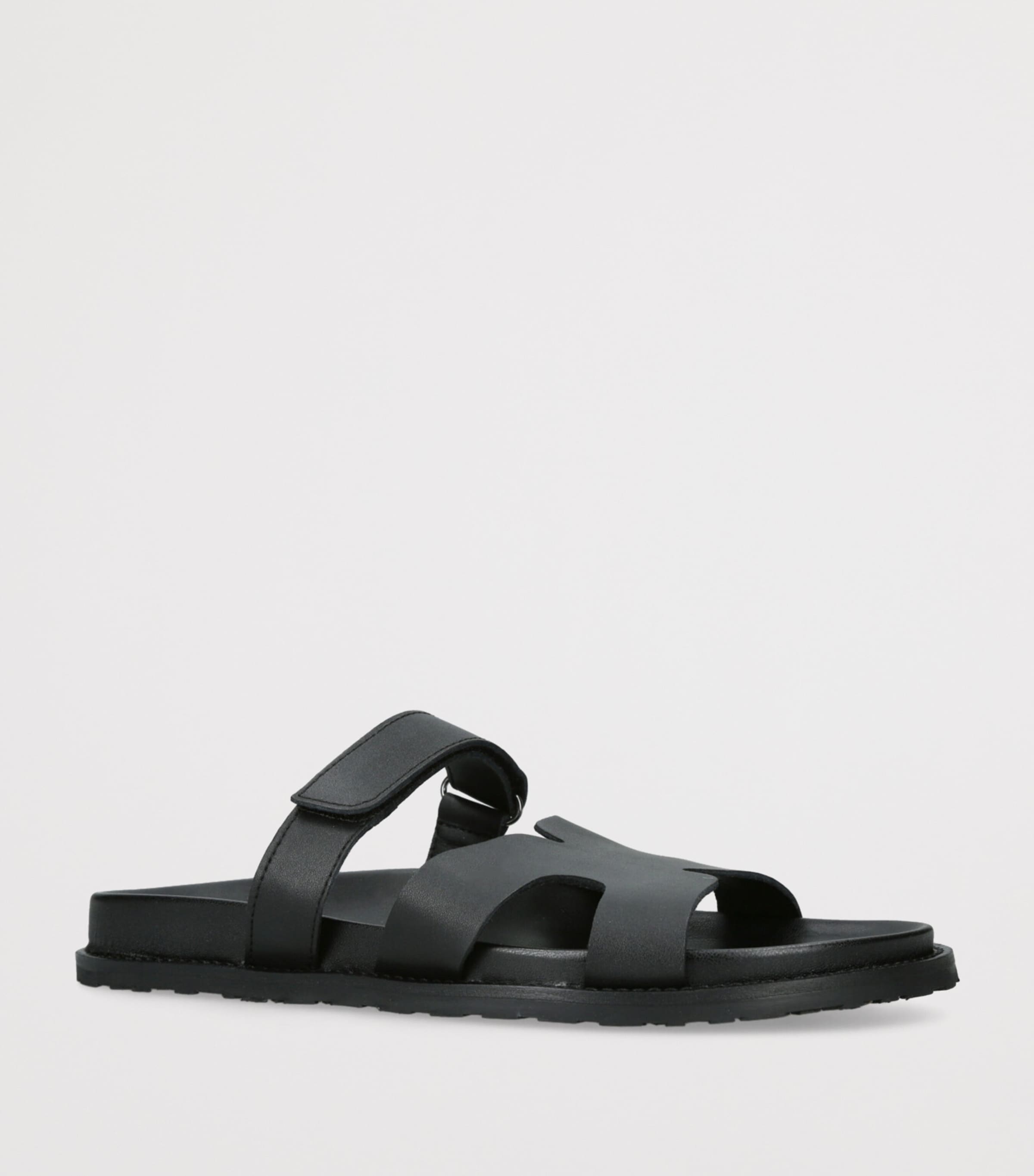 Suede Manu Slides BLACK Image 3
