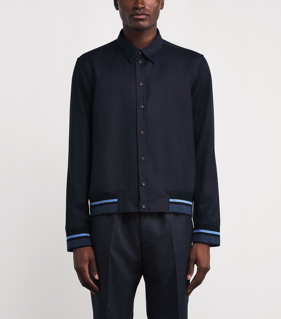 Cotton Casual-Fit Shirt 47B_NAVY Image 3