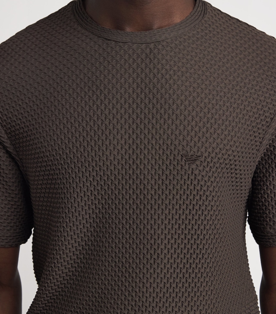 Emporio Armani Mens Textured T-Shirt Image 3