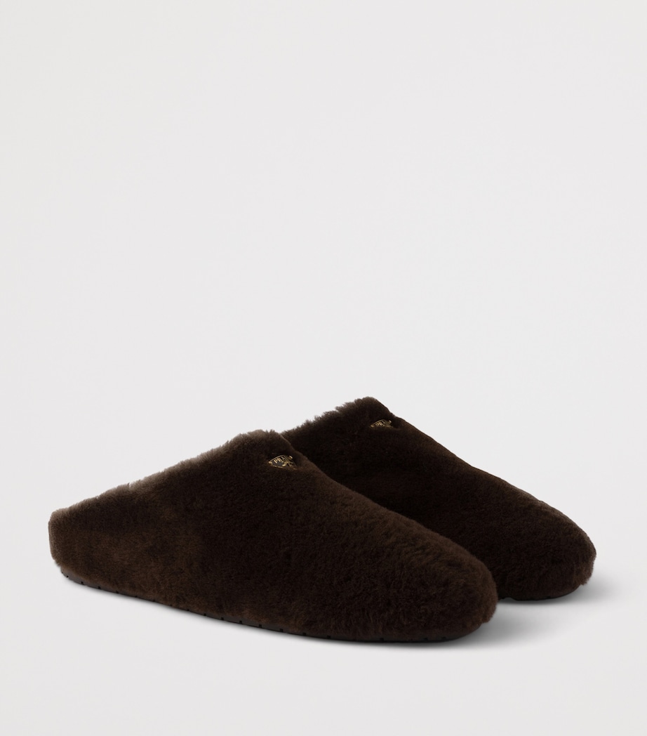 Shearling Triangle Mules F0003 Image 2