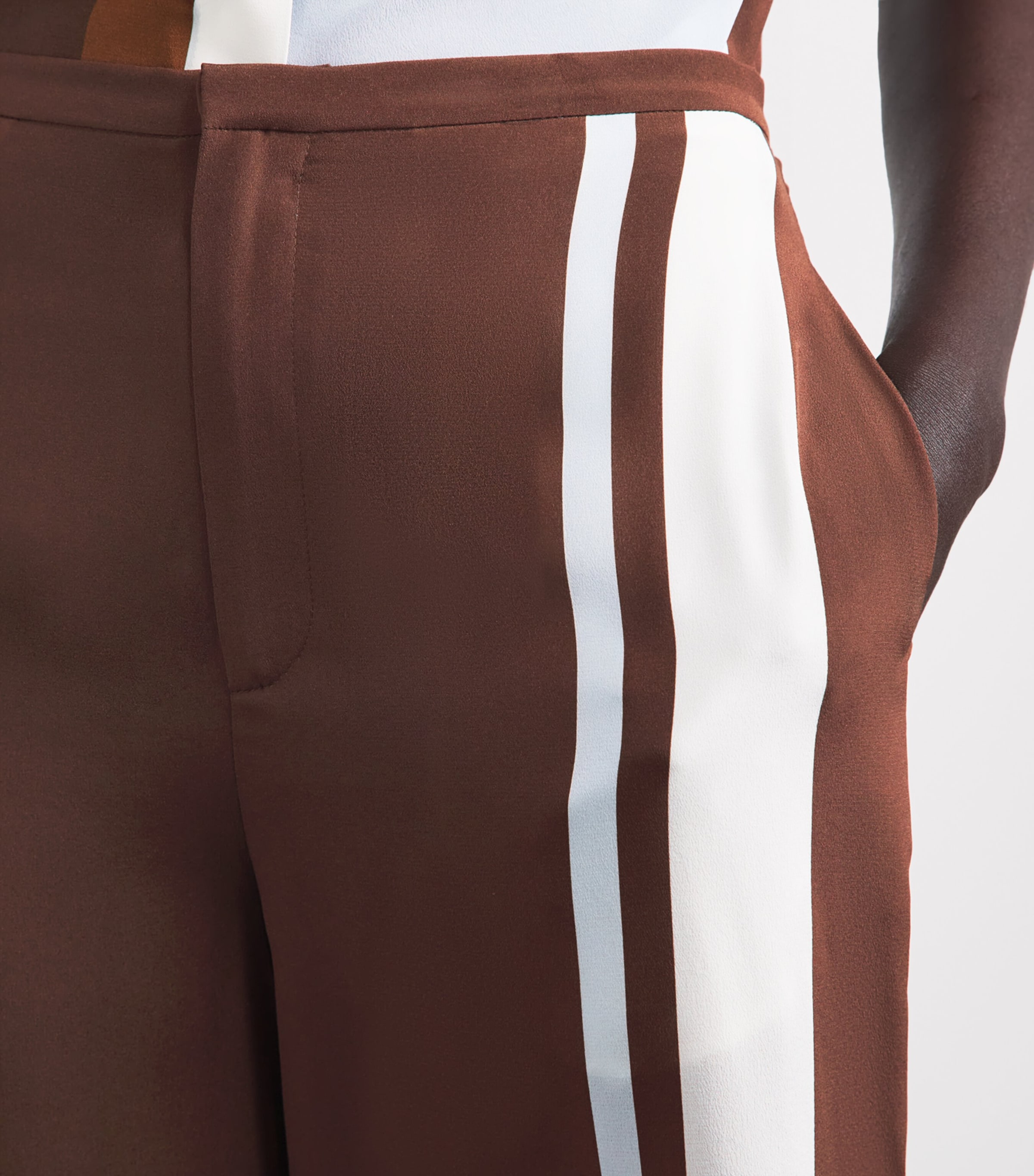 SIR. Womens Silk Marais Wide-Leg Trousers Metro Image 3