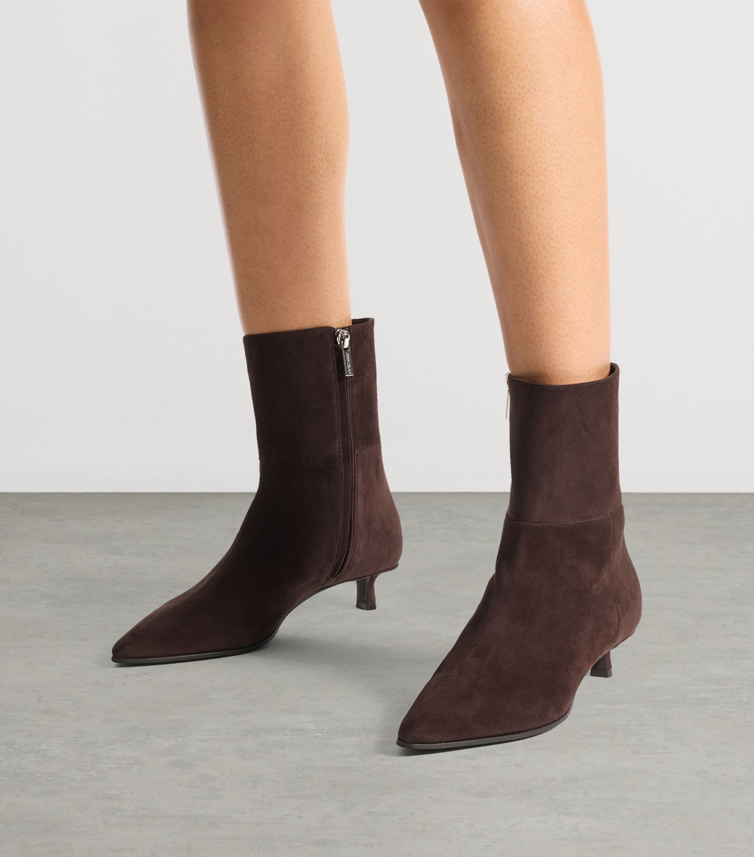 Lory 35 Suede Ankle Boots CHOCOLATE Image 2