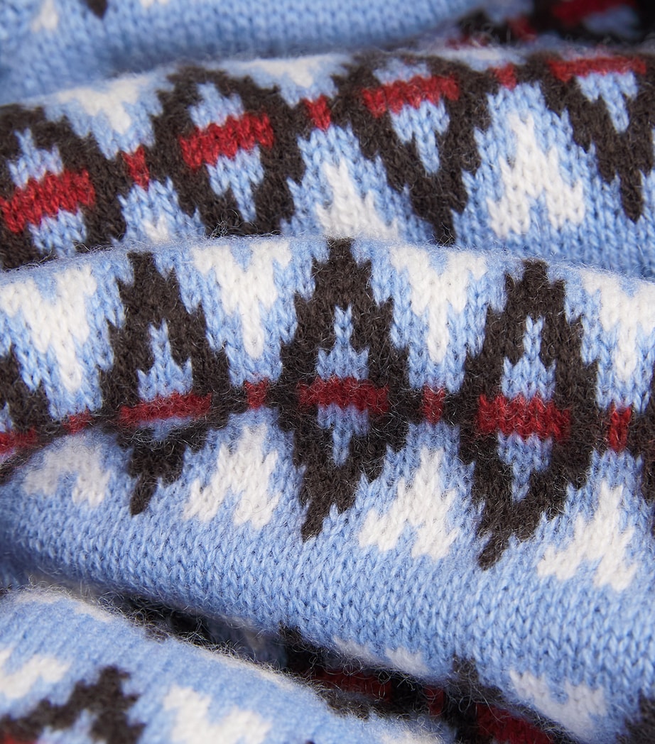 FRAME Womens Cashmere Fair Isle Sweater Eriwinkle Fairisle Image 6