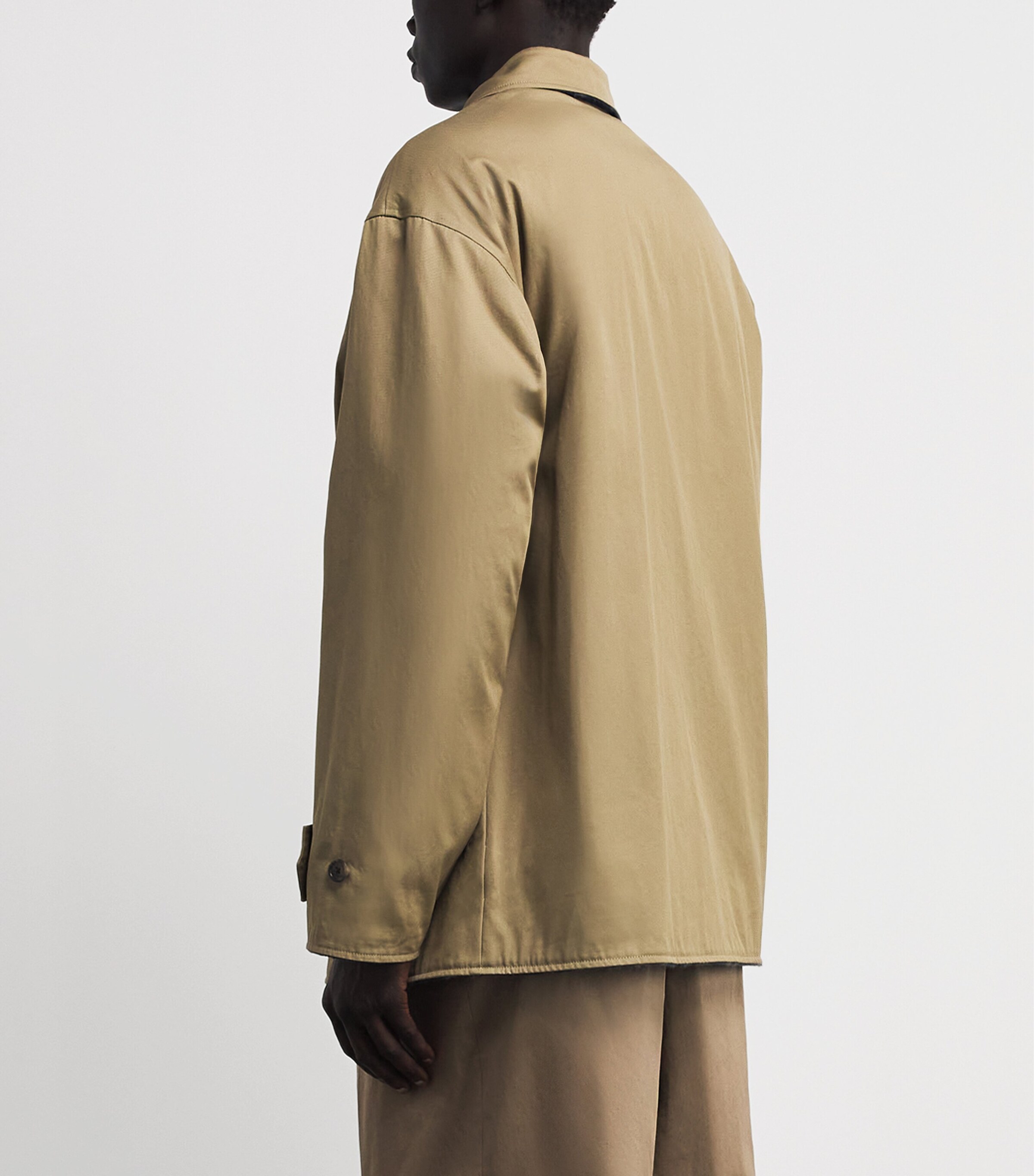 Maison Margiela Mens Cotton Reversible Jacket Beige/blue Image 7