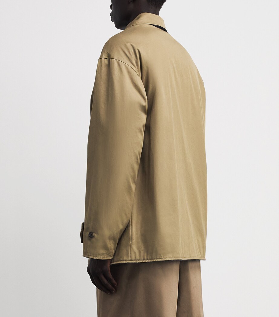 Maison Margiela Mens Cotton Reversible Jacket Beige/blue Image 7
