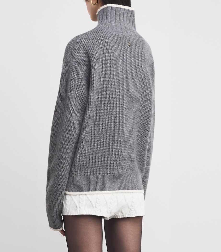 Wool-Cashmere Rollneck Sweater GREY Image 4