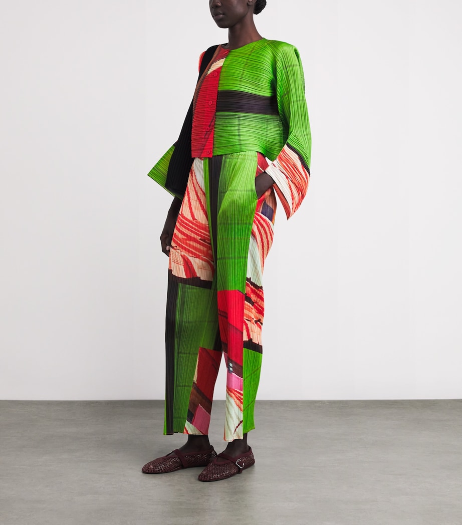 City Collage Cardigan RED X GREEN Image 2