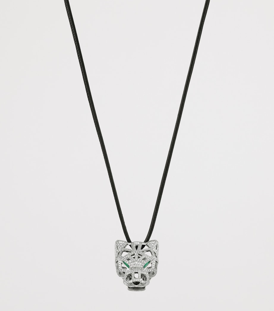 White Gold, Diamond, Emerald and Onyx Panthère de Cartier Necklace WHITE GOLD Image 5