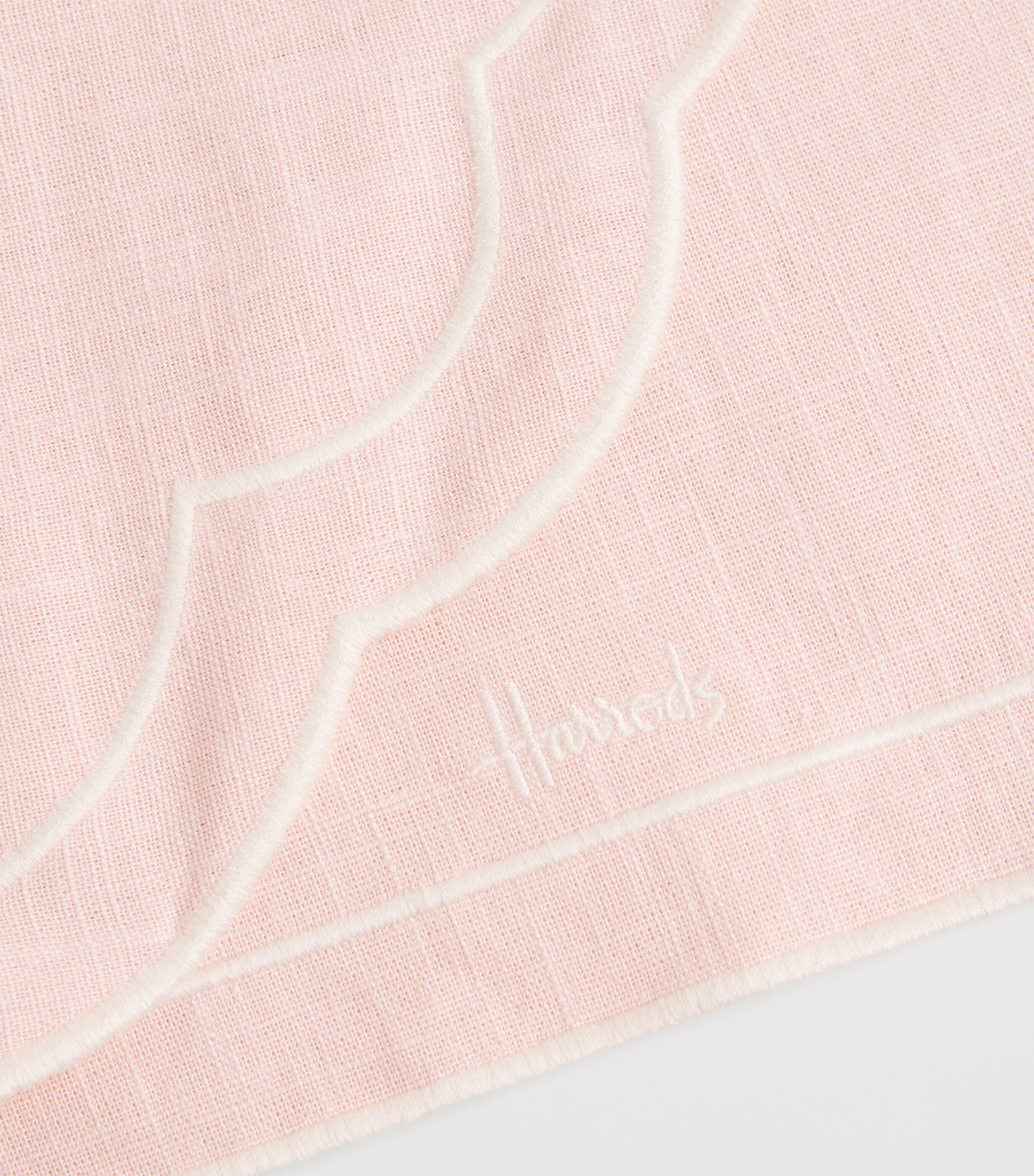 Harrods Linen Embroidered Placemat Pink Image 2
