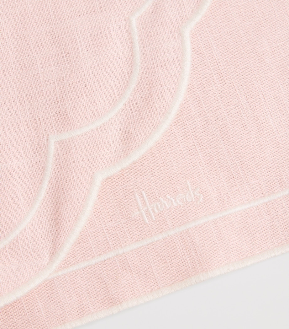 Harrods Linen Embroidered Placemat Pink Image 2