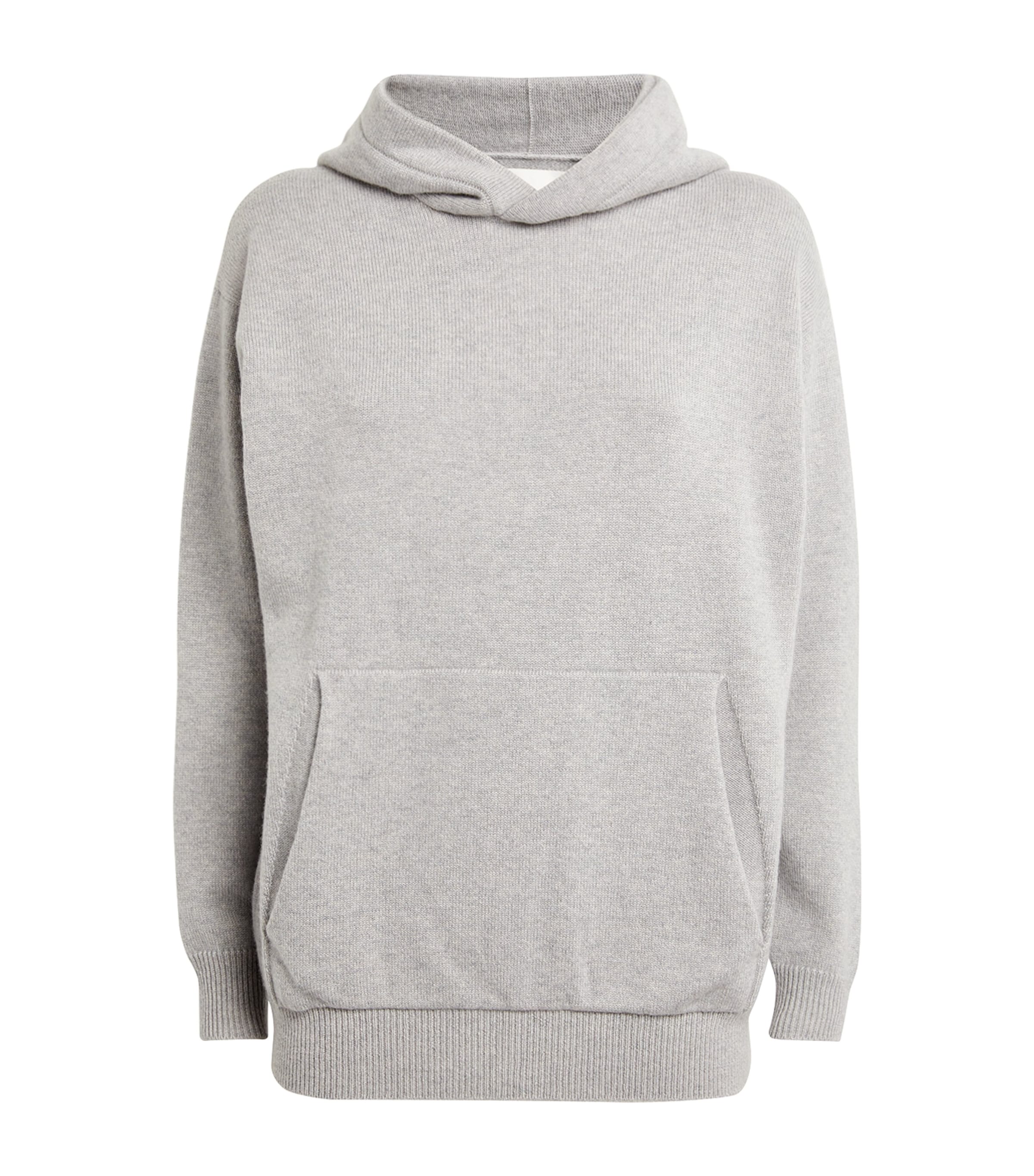 Shop Harrods Cashmere Hoodie In Grey