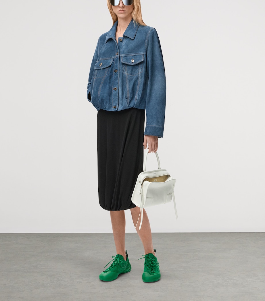 Suede Relaxed Jacket BLUE Image 2