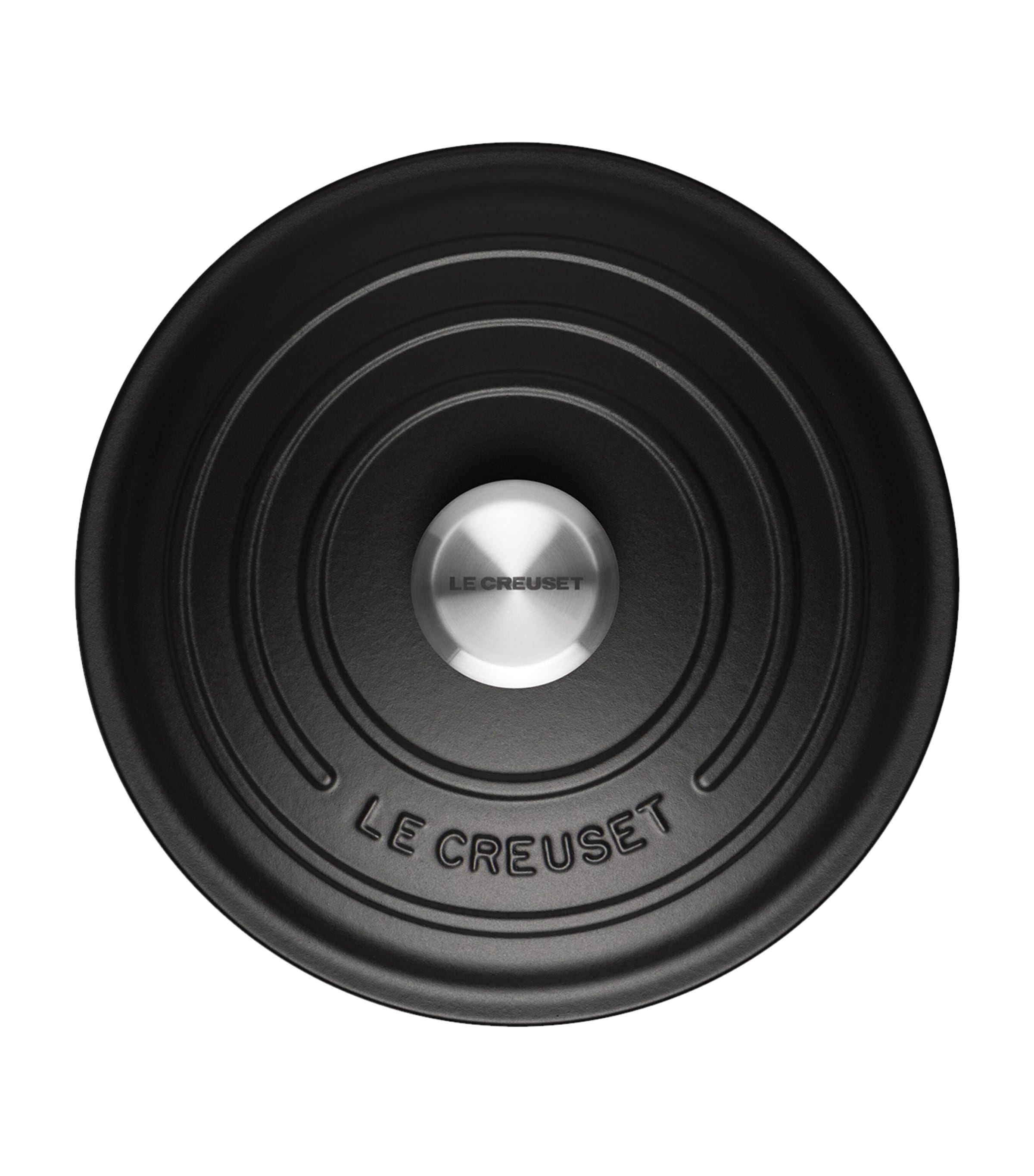 Le Creuset Cast Iron Round Casserole Dish (26cm) Black Image 3
